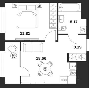 1-к кв. Тульская область, Тула ул. Академика Насоновой, 18 (39.73 м)