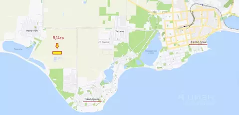 Участок в Крым, Сакский район, Уютненское с/пос  (5.14 сот.)