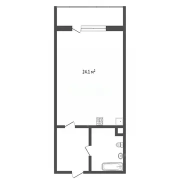 Студия Ханты-Мансийский АО, Сургут Университетская ул., 31 (24.1 м)