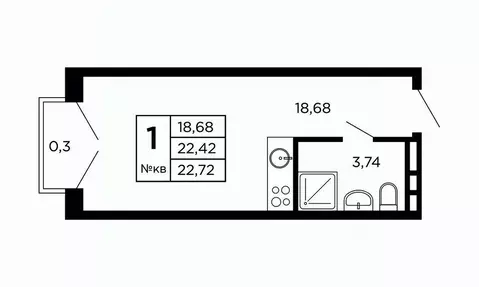 Студия Смоленская область, Смоленск проезд Маршала Конева, 32 (22.75 ...