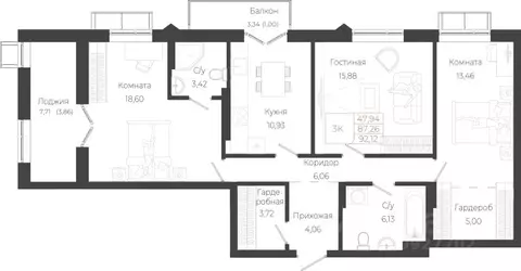 3-к кв. Алтай, Майминский район, с. Майма ул. Энергетиков (92.12 м)