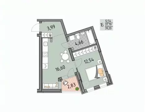 1-к кв. Свердловская область, Екатеринбург Юго-Западный жилрайон, ...