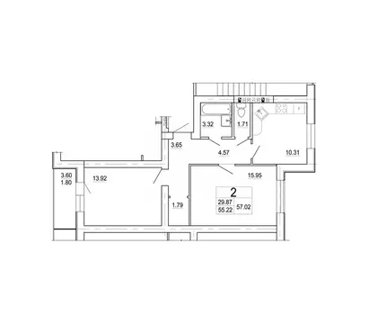 2-к кв. Ленинградская область, Коммунар г. Гатчинский муниципальный ...