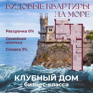 2-к кв. Крым, Ялта 10-й мкр,  (70.74 м)