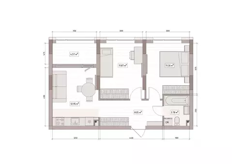 2-к кв. Кемеровская область, Кемерово Уютный Квартал жилой комплекс ...