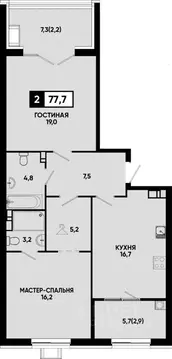 2-к кв. Ставропольский край, Кисловодск Моя Легенда жилой комплекс ...