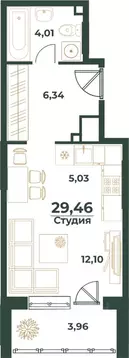 Студия Башкортостан, Уфа ул. Ивана Спатара, 14 (29.46 м)
