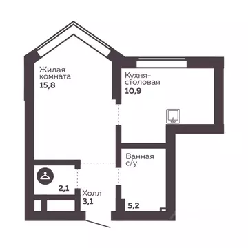 1-к кв. Свердловская область, Екатеринбург Уралмаш жилрайон, Голос ...