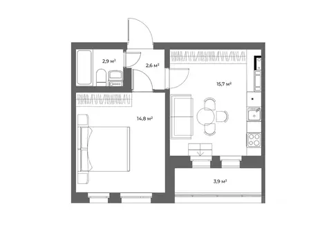 1-к кв. Ленинградская область, Всеволожский район, д. Новое Девяткино ...