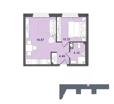 2-комнатная квартира: Санкт-Петербург, Витебский проспект, 99к1 (37.5 ...