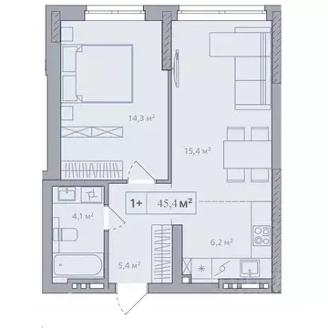 1-к кв. Башкортостан, Стерлитамак Солнечный мкр,  (45.4 м)