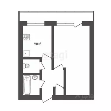 1-к кв. Тюменская область, Тюмень Холодильная ул., 11 (33.2 м)