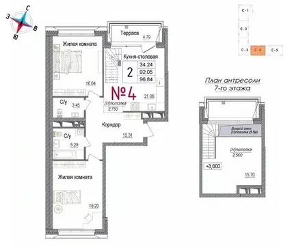 2-к кв. Московская область, Наро-Фоминск ул. Володарского, 10 (96.84 ...