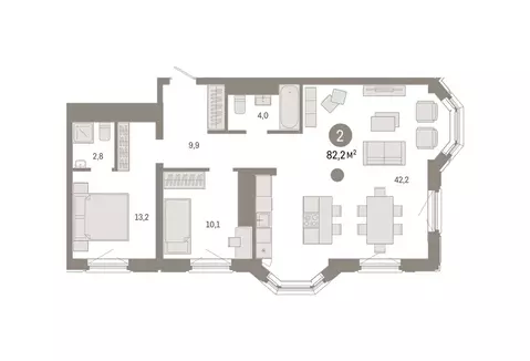 2-комнатная квартира: Екатеринбург, жилой район Вокзальный, улица ...