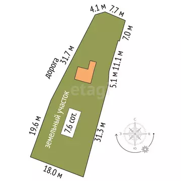 Участок в Севастополь, садовое товарищество Строитель (7.56 м)