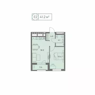 2-к кв. Пермский край, Пермь Трамвайная ул., 27 (41.2 м)