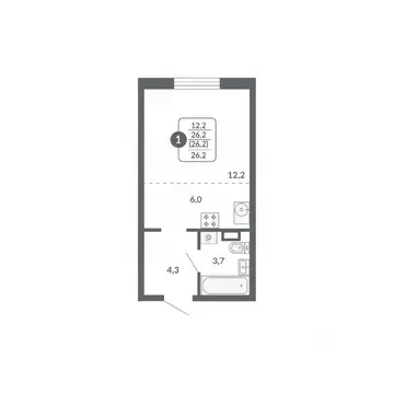 Студия Кировская область, Киров ул. Пушкина, 25 (26.2 м)