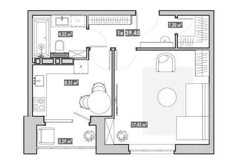 1-к кв. Приморский край, Артем  (39.45 м)