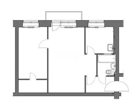 2-комнатная квартира: Тула, Оружейная улица, 31 (42 м)