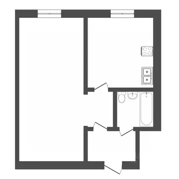 1-к кв. Тюменская область, Тюмень ул. Республики, 188 (30.0 м)