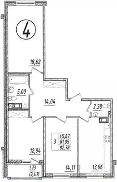 3-к кв. Ленинградская область, Всеволожский район, Кузьмоловский пгт ...