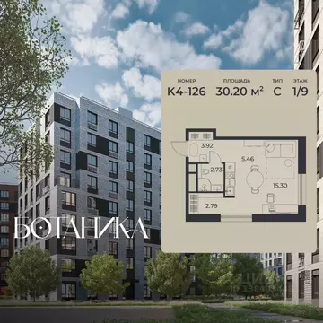 Студия Липецкая область, Липецк ул. Валентины Гризодубовой (30.2 м)