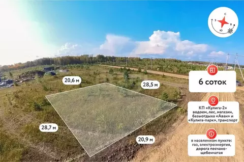 Участок в Тюменская область, Тюменский муниципальный округ, с. Кулига, ...