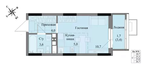 Студия Удмуртия, Ижевск Краски Леса жилой комплекс (25.0 м)