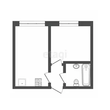 1-к кв. Смоленская область, Смоленск пер. 2-й Краснофлотский, 42 (33.3 ...