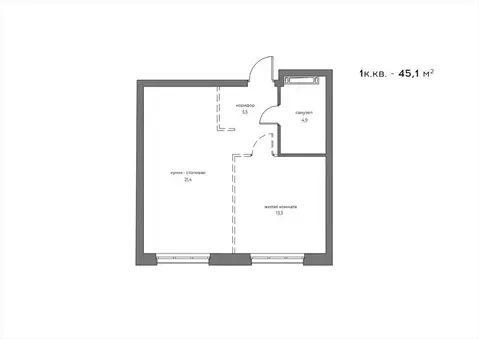 1-к кв. Пензенская область, Пенза Велларт Сити жилой комплекс (45.1 м)