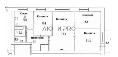 4-к кв. Алтайский край, Барнаул Деповская ул., 9 (61.7 м)