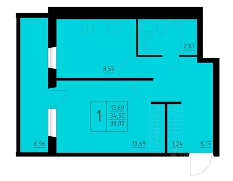 1-к кв. Пермский край, Пермь Домостроительный мкр,  (38.0 м)
