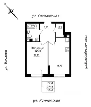1-к кв. Свердловская область, Екатеринбург ул. Кронштадтская, 30 ...
