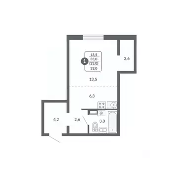 Студия Кировская область, Киров ул. Потребкооперации, 34 (33.0 м)