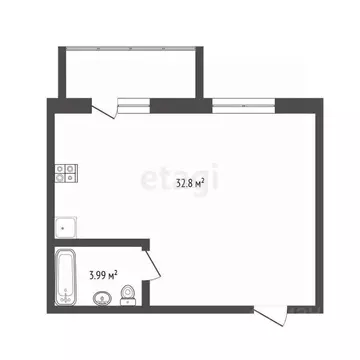 1-к кв. Коми, Сыктывкар Интернациональная ул., 215 (37.1 м)