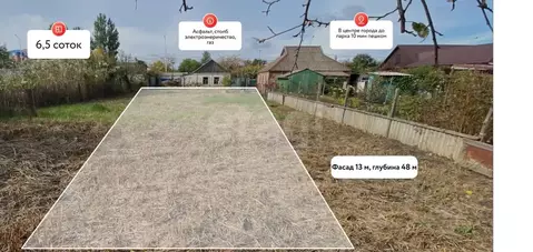 Участок в Краснодарский край, Темрюк ул. Ленина (6.5 сот.)