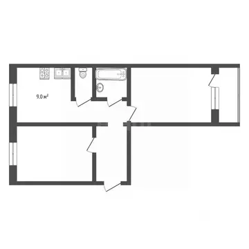 2-к кв. Ямало-Ненецкий АО, Муравленко ул. Ленина, 103 (51.0 м)