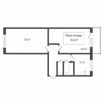 2-комнатная квартира: Томск, улица Говорова, 58/1 (44 м)