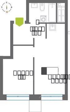 1-к кв. Московская область, Красногорск Чернево-2 мкр,  (33.2 м)