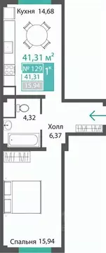 1-к кв. Крым, Симферопольский район, с. Мирное ПроПолис жилой комплекс ...