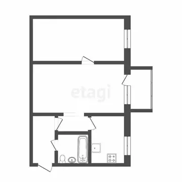 2-комнатная квартира: Тюмень, улица Парфёнова, 26 (46.1 м)