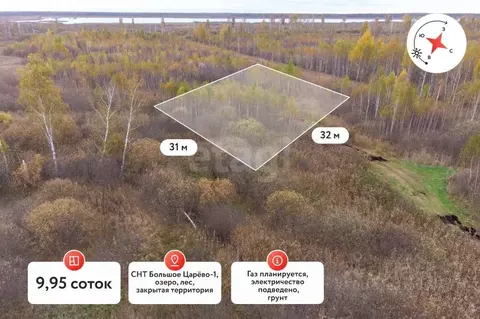 Участок в Тюменская область, Тюмень Большое Царево-1 СНТ,  (9.95 сот.)