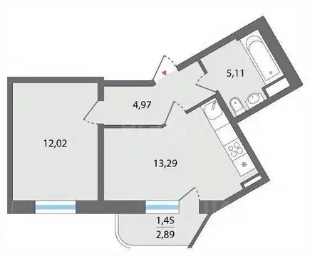 1-к кв. Липецкая область, Липецк ул. М.И. Неделина, 4Д (39.1 м)