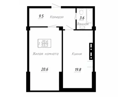 1-к кв. Ставропольский край, Ессентуки  (53.5 м)