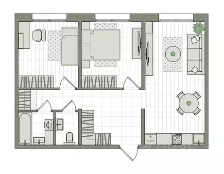 3-к кв. Кировская область, Киров бул. Прибрежный, 6 (59.6 м)