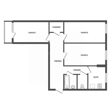3-к кв. Воронежская область, Воронеж Ольховый пер., 9А (67.5 м)