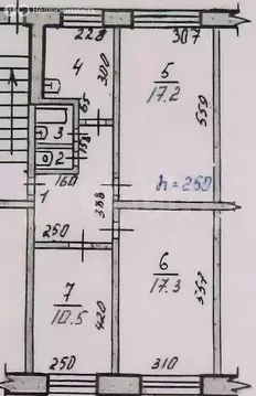 3-комнатная квартира: Черногорск, улица Чапаева, 45 (61.6 м)