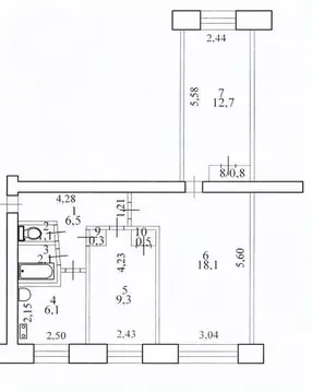 3-к кв. Хабаровский край, Комсомольск-на-Амуре Октябрьский просп., ...