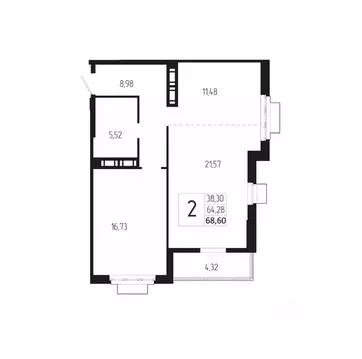 2-к кв. Волгоградская область, Волгоград бул. 30-летия Победы, 30 ...