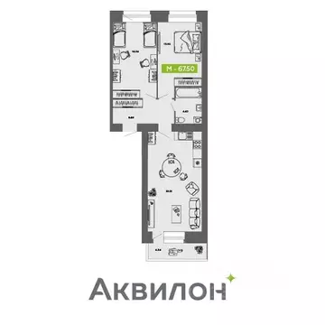 2-к кв. Архангельская область, Архангельск Аквилон Роса жилой комплекс ...